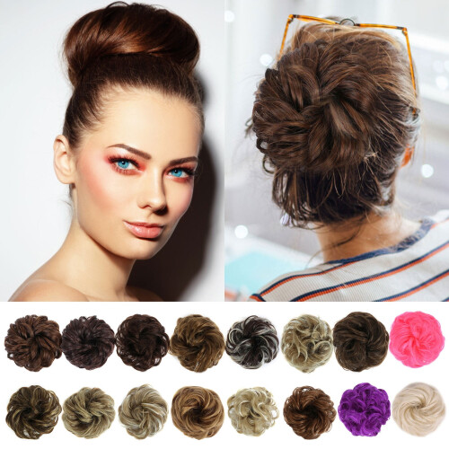 ZTTD Σγουρά κότσους Extensions με άτονο κότσο, scrunchie, updo wrap, 4# 2