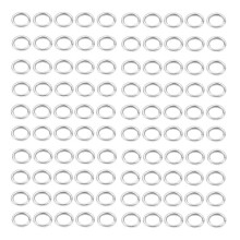 Metal rings, 100-pack Silver