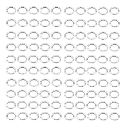 Metal rings, 100-pack Silver