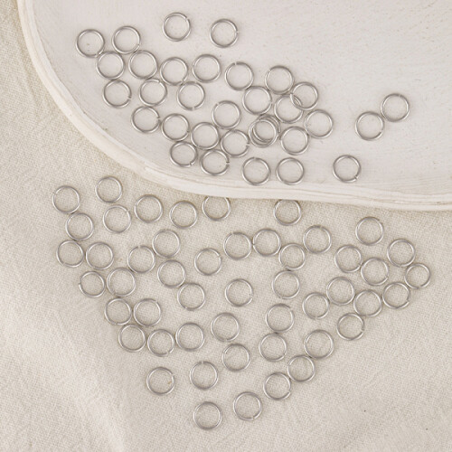 Metal rings, 100-pack Silver 2