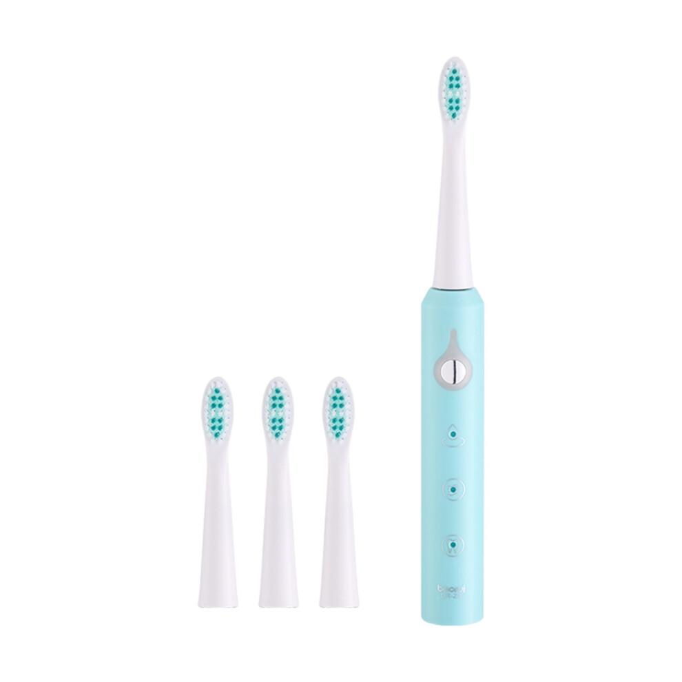 YOBOLK Electric Toothbrush with 4 Brush Heads, 3 Modes, IPX7 Waterproof, Fast Charging & Long Battery Life