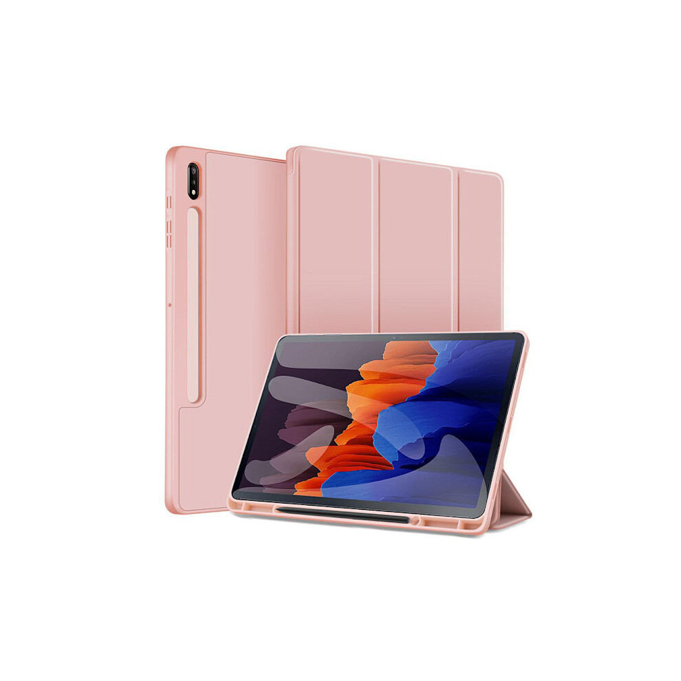 Case For Compatible With Samsung Tab S9 Plus 12.4\" Magnetic Folio Case Pen Slot Storage Auto Sleep/Wake Pink 9175034025235