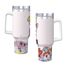 The Powerpuff Girls 40oz H2.0 Stainless Steel Vacuum Insulated Tumbler With Lid And Straw For Water, Iced Tea Or Coffee, Smoothie