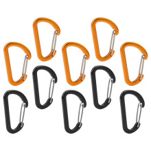 10 Pcs Hook Small Carabiner for Keys Outdoor Hooks Steel Wire