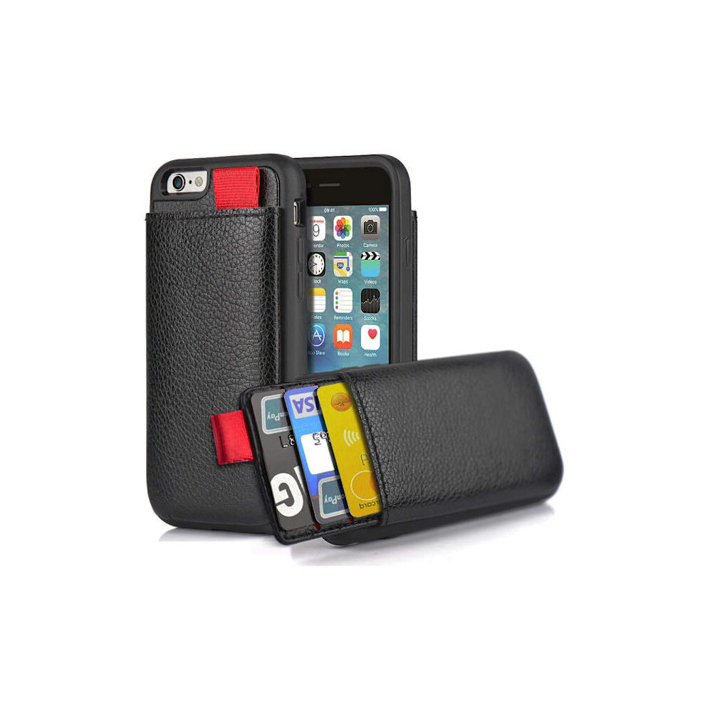 Compatible With Iphone 7/8/Se - Case / Mobile Case With Hidden Card Slot / Card Holder Black 9175034025723