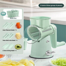 5 In 1 Gourmet Cheese Grater & Vegetable Slicer, Rotary Kitchen Gadget with Storage Box, Easy to Clean, compatible with Le De Affaires, La D Affaires