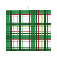 Christmas Plaid Dish Drying Mat For Kitchen Counter, Microfiber Dish Mat, Fast Absorbent Draining Pad