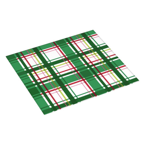 Christmas Plaid Dish Drying Mat For Kitchen Counter, Microfiber Dish Mat, Fast Absorbent Draining Pad 1