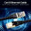 Καλώδιο Festnight Cat8 Ethernet Καλώδιο δικτύου υψηλής ταχύτητας 40Gbps 2000Mhz/ Θωρακισμένο 6