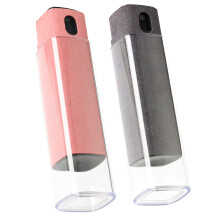 Screen Cleaner Kit 2 Pcs with Quick Spray and Microfiber Cloth for Phone Tablet Car Screens Grey Pink