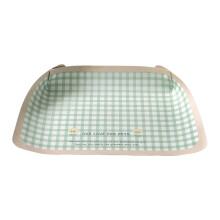 Waterproof Pet Feeding Mat for Dogs and Cats, NonSlip ScratchResistant Placemat, Green 17.7x11.8