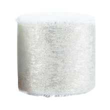 Chiffonband, schimmernd goldfarben, 3,8 cm x 13,7 m, ausgefranster Rand, für Hochzeiten, Geschenkverpackungen, DIY-Bastelarbeiten, passend zu