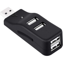 4-poorts USB-hub, mini 2.0 data-splitter, klein en draagbaar, voor pc, laptop, notebook, XPS en meer.