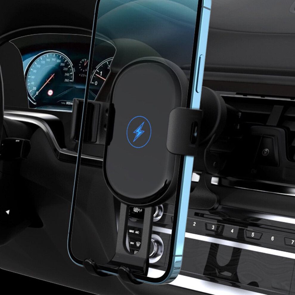 Phone Mount For Car, 15W Fast Charging Car Wireless Charging Alignment Wireless Charging Car Mount With Led Indicator 9482828435850