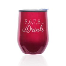 Bicchiere da viaggio senza stelo per vino, caffè e bevande con coperchio. 5, 6, 7, 8 tazze. Divertente tazza da ballo per insegnanti e mamme