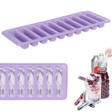 Bandeja para cubitos de hielo Fankiway, bandejas estrechas para palitos de hielo con moldes estrechos fáciles de empujar y extraer.