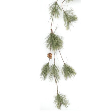 Guirnalda navideña de 1,8 m con luces, guirnalda rústica de cedro natural preiluminada con conos para el hogar, Año Nuevo, repisa de chimenea,