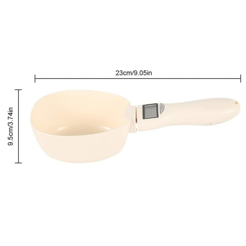 HKUKY Ηλεκτρονική ζυγαριά για τροφή κατοικίδιων ζώων, νερό, κουτάλι μέτρησης, 2