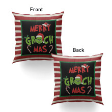 Fronha de Natal Grinch 45x45cm, Fronha de Natal, Decoração para o clima festivo de inverno, Presente de Natal