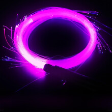 5.8ft LED Fiber Optic Whip with 7 Colors 3 Modes USB Rechargeable Light Up Dance Whip for Festivals