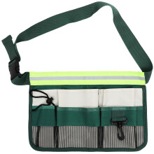 Adjustable Waterproof Oxford Tool Belt with 6 Pockets and Reflective Strip for Gardening and Construction