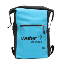 Waterproof Hiking Backpack 25L Lightweight Foldable PVC Mesh for Outdoor Camping Travel Blue