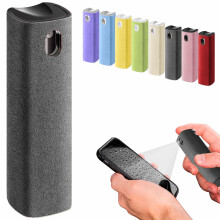 2in1 Screen Cleaner Spray with Microfiber Cloth for Phones, Tablets, Laptops and Car Touchscreens Grey