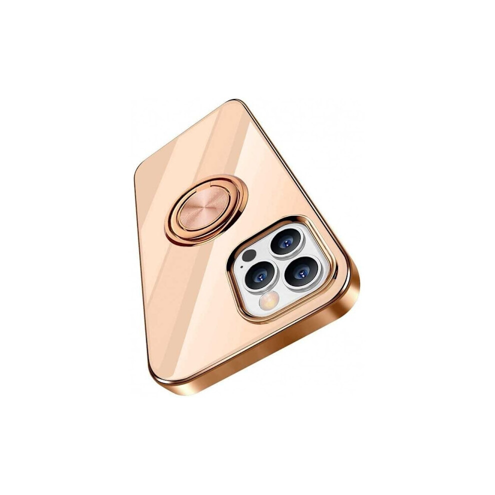 Compatible With Iphone 14 Pro Elegant & Shockproof Case With Ring Holder Flawless Dark Green 9482828441677