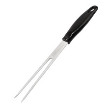 Forchetta da barbecue Zhouqiannn in acciaio inox con manico in legno, compatibile con Zhouqiannn, forchetta portatile per carne per campeggio, kit