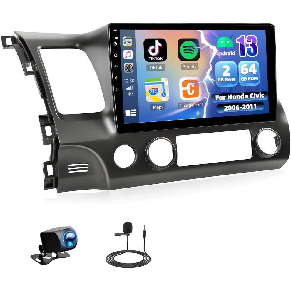 Android Car Stereo For Honda Civic 20062011, 10.1' Touchscreen With Wireless Carplay, Gps, 2G+64G 9044945937381