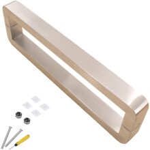 Sliding Barn Door Handle Stainless Steel Double Sided Pull for Wood and Glass Doors 24.6 Inch
