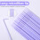 200 Pcs Disposable Micro Applicator Brushes for Eyelash Extensions, Precision Long Tip Microswabs, Light Purple 2