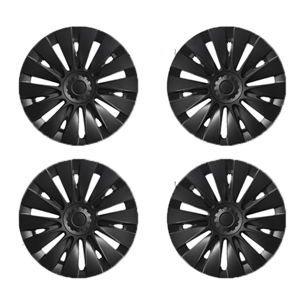 Hubcaps For Tesla Model Y 19 Inch Matte Wheel Covers With Scuff Protection 20182024 Black 9164114870292