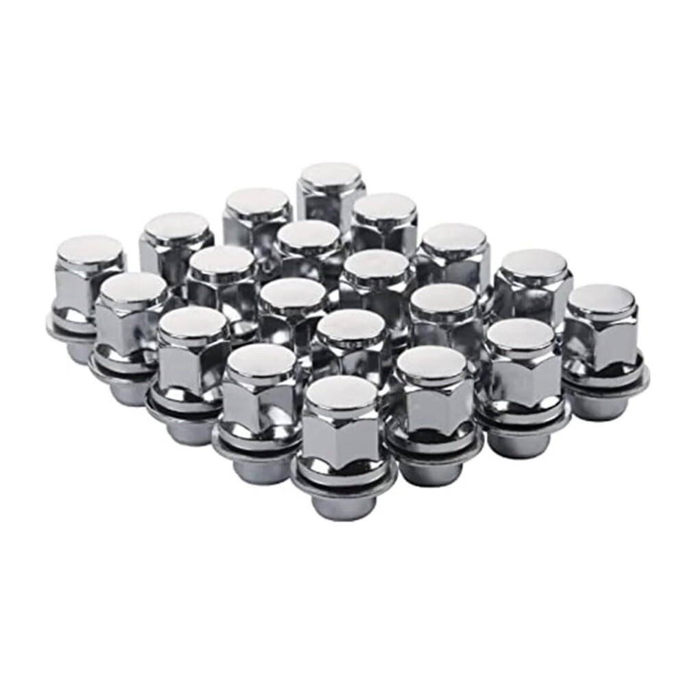 20Pcs M12x1.5 Chrome Mag Style Lug Nuts For Toyota Lexus Scion Pontiac, Secure Wheel Fit, CorrosionâResistant, 13/16 Inch Hex 9164114870377