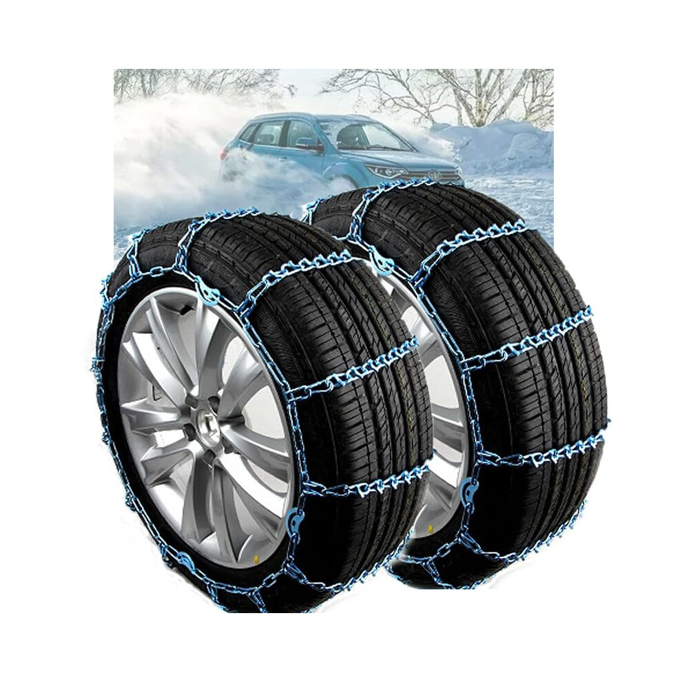 Snow Tire Chains 215/70R15, Durable Steel Antiskid Design For Cars Suvs Trucks, Enhanced Winter Traction 2 Pcs 9164114870698