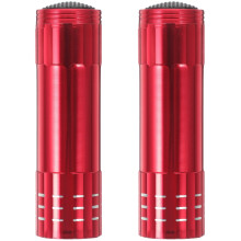 2 Count Safes Flashlights Hidden Storage Box Secret Red Aluminum Alloy