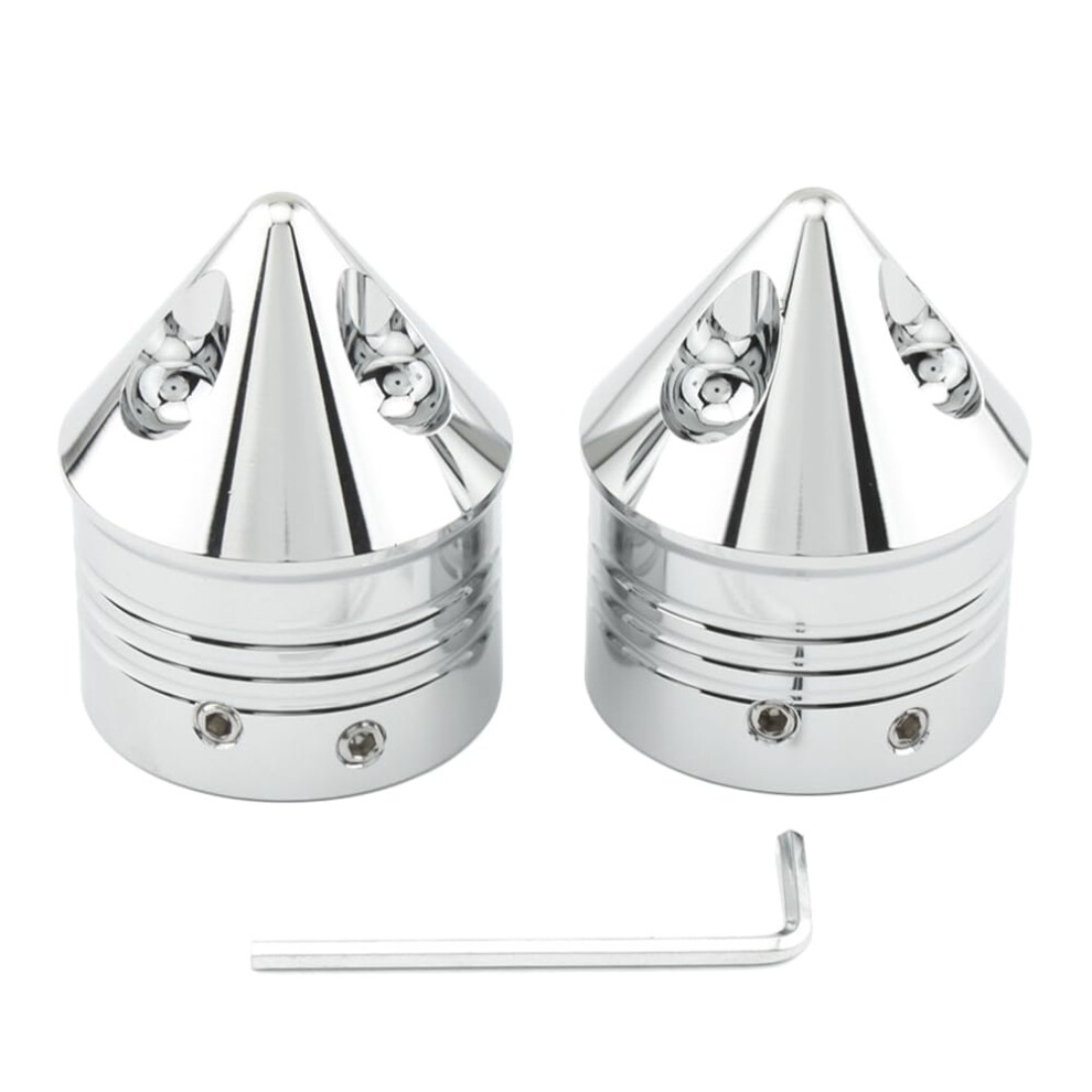Axle Nut Covers Aluminum Front Wheel Caps For Harley Dyna Touring Sportster Fat Boy Black 9164114870988