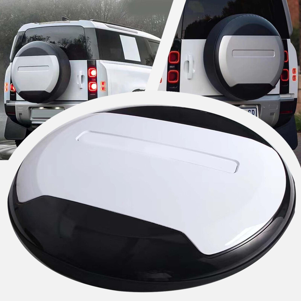 Fuji Spare Tire Cover For Defender 90 110 130 20202024, Abs Pvc Leather, Weatherproof Fit White 9164114871374