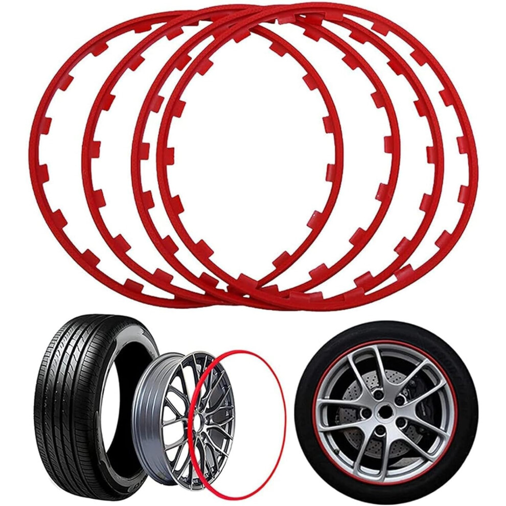Universal 21 Inch Wheel Rim Protectors Anti Scratch Rings Sporty Upgrade Impact Resistant 4Pcs 9070919149382