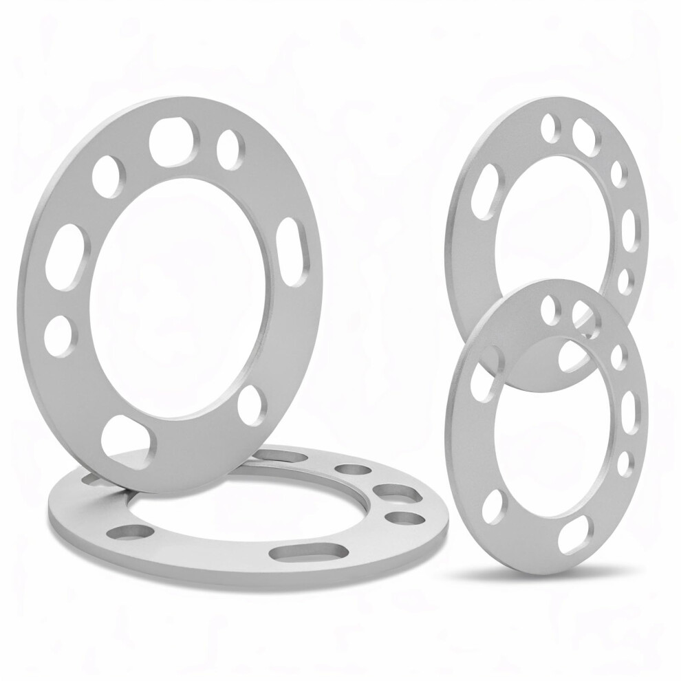 4 Pack 5.8Mm Aluminum Universal Wheel Spacers, Onepiece Die Cast, Corrosionresistant For 5 And 6 Lug Wheels 5X135 5X139.7 6X135 6X139.7 9365369218604