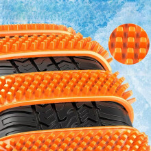 Car Snow Chains Set 10PCS Orange – Adjustable AntiSlip Tire Traction Chains for Smart 20042023 Winter Driving