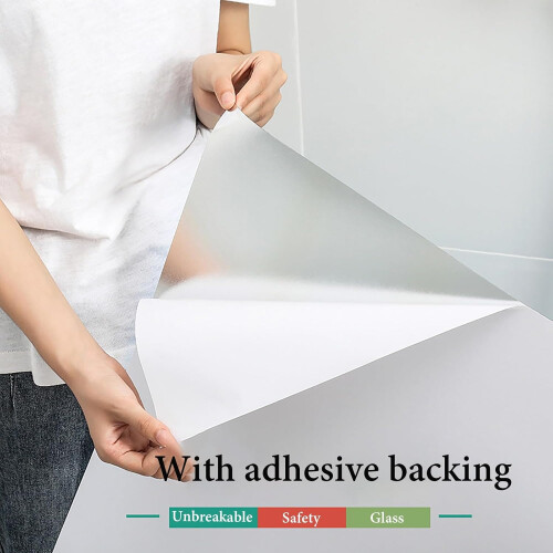 Wall Mirror Sticker with HD Reflection, Unbreakable Full Length Design, Self Adhesive and Cuttable, 30x60cm 1