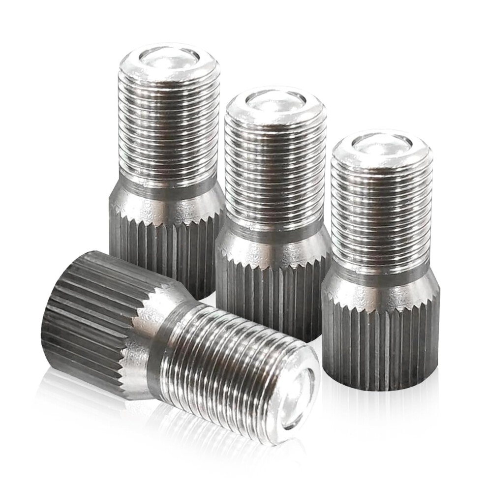 4Pcs 19Mm Nickel Plated Brass Tire Valve Stem Extenders, Screw On Extensions With Rubber Washers For Car Truck Motorcycle 9365369219014