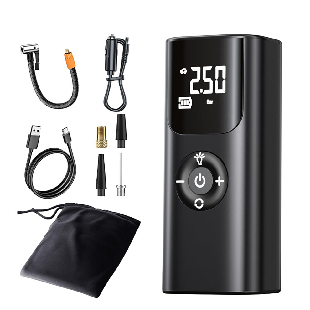 Portable Tire Inflator With Lcd Display, 160Psi Cordless Air Compressor, 4000Mah For Car And Bike 9365369219045