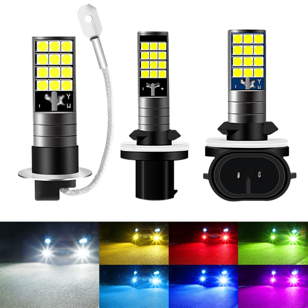 2Pcs 881 Led Fog Bulbs With Bright Output For Cars Trucks Suvs Daytime Visibility Red/Light 9070919165504