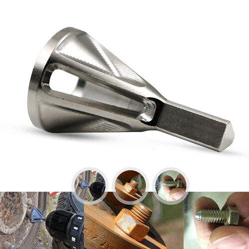 Deburring Tool for External Chamfering Screws, Quick Burr Removal Hexagon Design, Gold 2