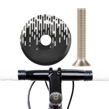 Bike Headset Cover Aluminum Alloy Stem Cap for Road Mountain CrossCountry Cycling Black