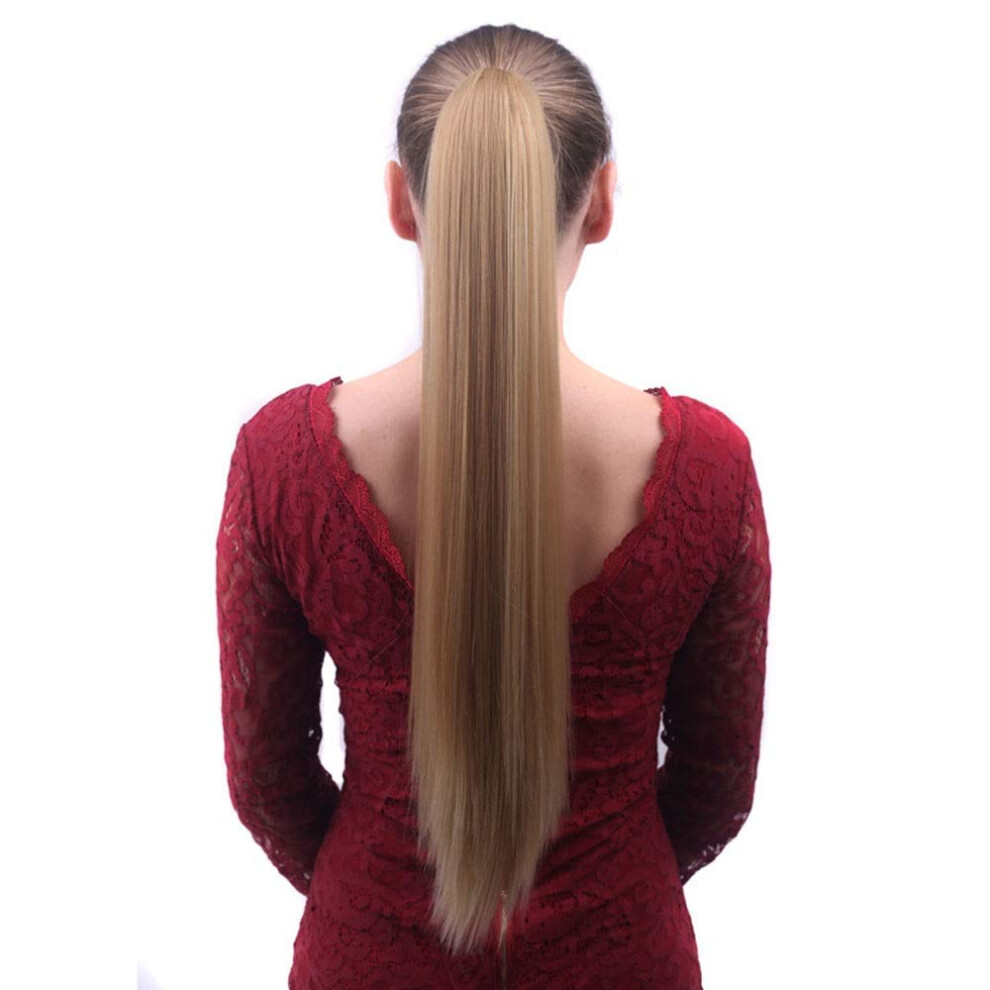 Synthetic Ponytail Extension Long Straight Heat Resistant Claw Clip Natural Looking Hairpiece