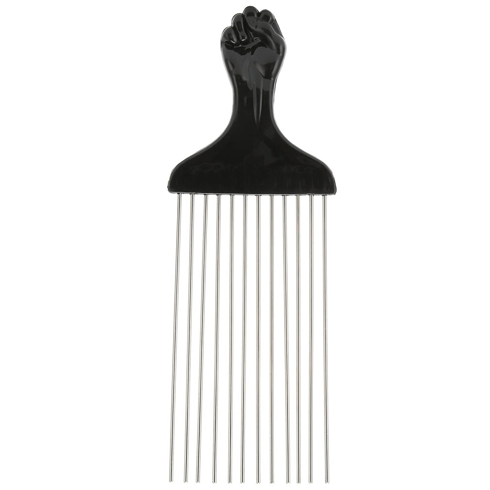 Unisex Afro Hair Pick Comb With Rustresistant Metal Teeth For Fast Detangling And Curl Definition
