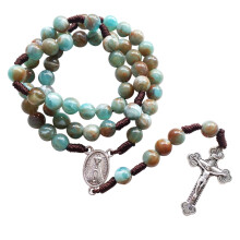 Catholic Rosary for Cross Religious Necklaces for Women Men Acrylic Beads Neckla